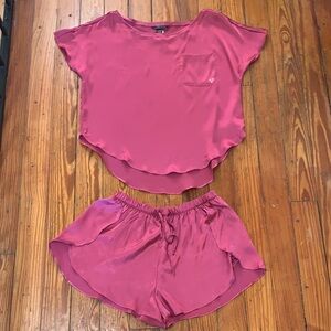 Victoria’s Secret Pink Satin Pajama Set